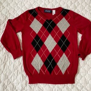 The Children’s Place Argyle V Neck Sweater